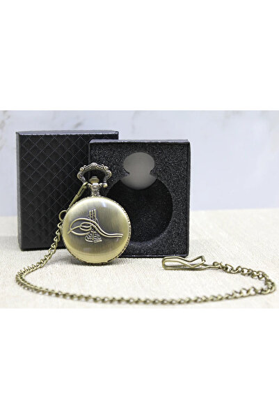 OSKA GLOBAL Special Boxed Ottoman Tughra Clock with Chain Alk3981