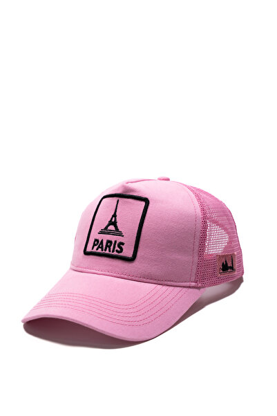 All citys Paris Eiffel Tower Embroidered Detailed Mesh Trucker Hat