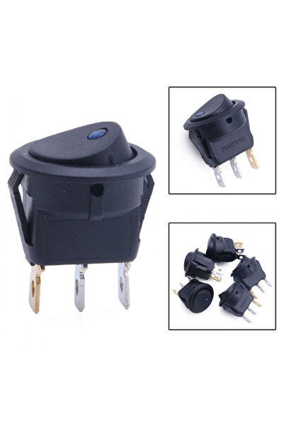 OEM Διακόπτης On / Off LED 3pin μπλέ χρώματος
