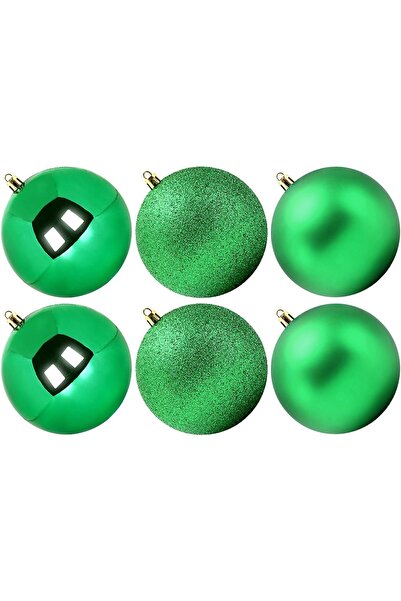 OEM Globuri de Crăciun Decorative Incasabile Mari Set 2 Bucăți 20 cm Verzi