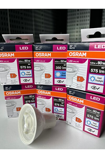 Osram 6 adet gu10 duylu soğuk beyaz led