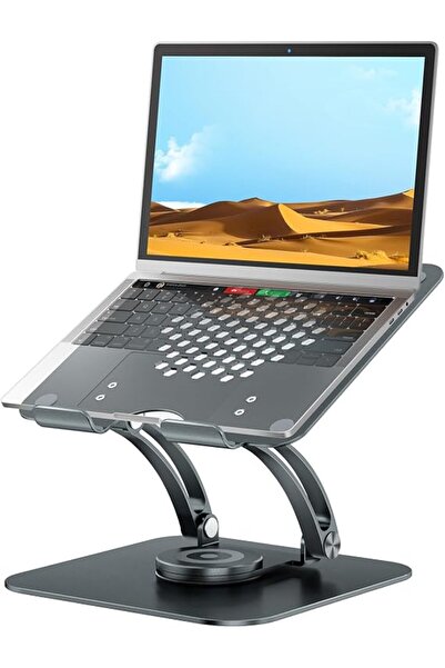 tounee Adjustable Laptop Stand for Desk, Ergonomic Laptop Holder with 360° Ro...