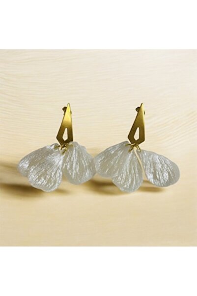 OEM Petal-shaped earrings made of polymer clay and stainless steel