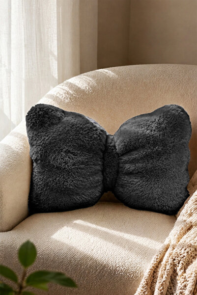DEKOMOD Plush Puffy Decorative Bow Pillow Cushion Fluffy Filled Antrast 1 Pie...