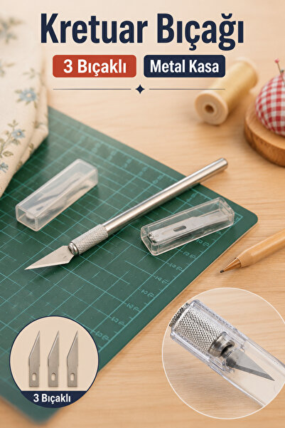 LİVA CRAFT Art & Craft Kretuar Knife, Sturdy Metal Case, 2 Spare Blades, and ...