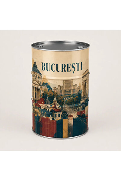 Generic Brand Masă tip butoi personalizată CISKO București – Cities Collection
