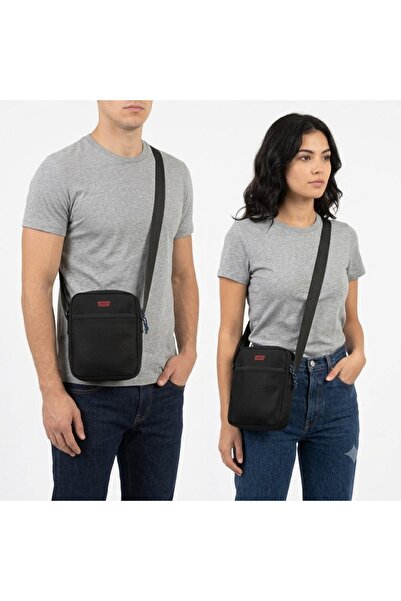 Levi's Unisex τσάντα ώμου με λουράκι πορτοφόλι μαύρο - σκούρο μπλε