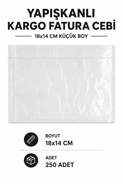 Mestore 18X14 cm Small Size Adhesive Cargo Invoice Pocket 250 Pieces