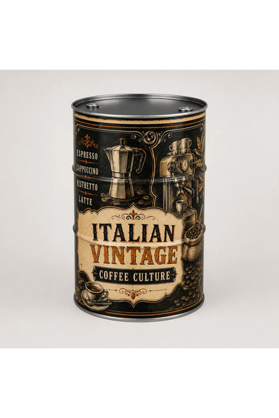 Generic Brand Masă tip butoi personalizată CISKO Italian Vintage – Coffee Cul...