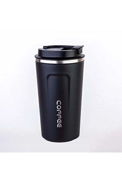 Generic Brand Black Color Stainless Steel Thermal Coffee Mug.
