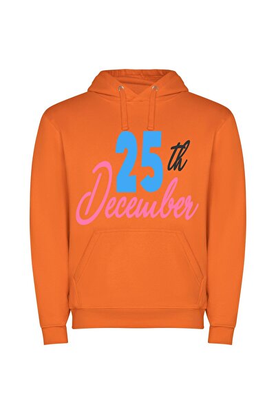 iLovePrints Festive 256 Colors Delight Φούτερ με κουκούλα σε χρώμα Πορτοκαλί
