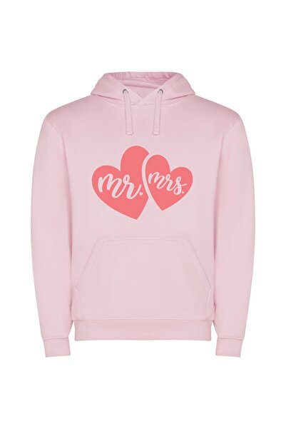 iLovePrints Love's Perfect Union Φούτερ με κουκούλα σε χρώμα Ροζ