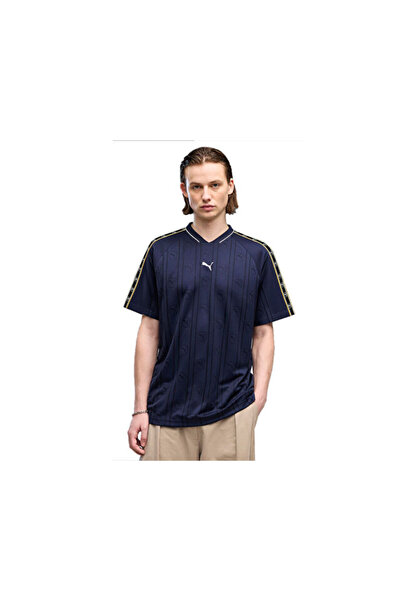 Puma Ανδρικό μπλουζάκι casual από ύφασμα jersey 69430106 Ναυτικό μπλε