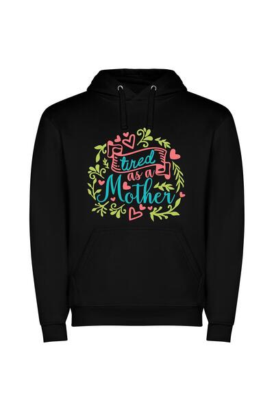 iLovePrints Mama's Endless Love Φούτερ με κουκούλα σε χρώμα Μαύρο