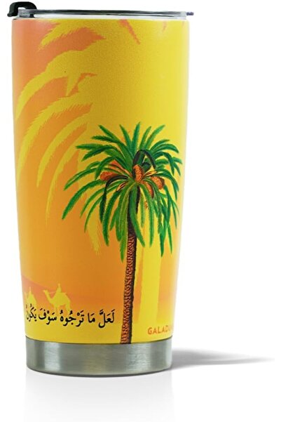 GALADUNE Eid Mubarak Coffee Mug, Stainless Steel Travel Cup with Straw and Br...