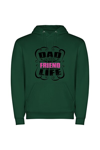 iLovePrints Pink Friend Connection Φούτερ με κουκούλα σε χρώμα Πράσινο