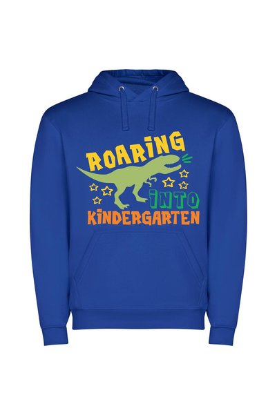 iLovePrints Kindergarten Roaring Fun Φούτερ με κουκούλα σε χρώμα Μπλε