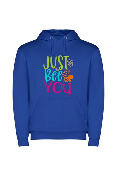 iLovePrints Bee-utifully You Φούτερ με κουκούλα σε χρώμα Μπλε
