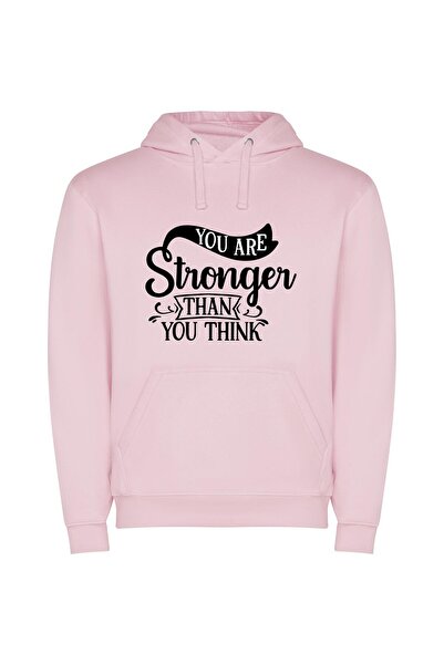iLovePrints Unleash Inner Strength Φούτερ με κουκούλα σε χρώμα Ροζ