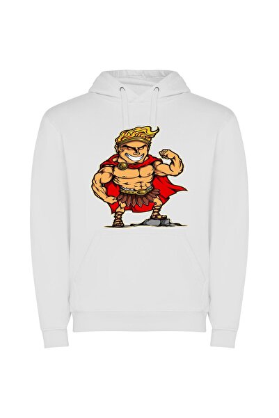 iLovePrints Triumphant Legion of Heroes Φούτερ με κουκούλα σε χρώμα Λευκό