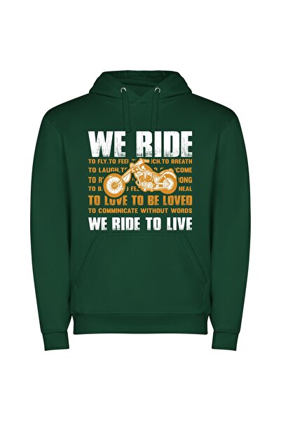 iLovePrints Revving Life's Emotions: Motorcycles Φούτερ με κουκούλα σε χρώμα ...