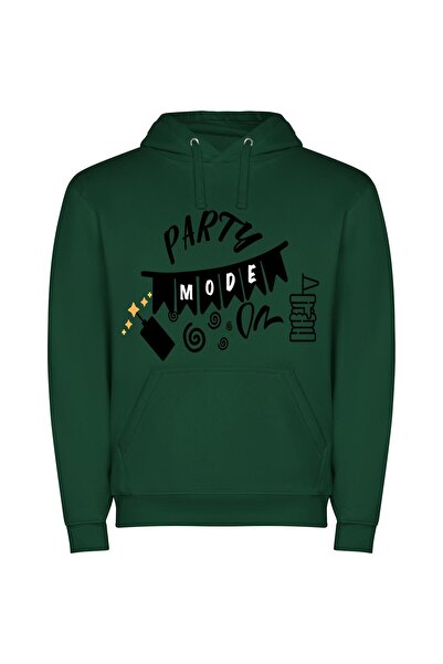 iLovePrints Chic Noir Party Glam Φούτερ με κουκούλα σε χρώμα Πράσινο