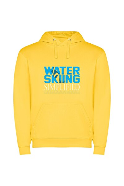 iLovePrints Aqua Thrills Φούτερ με κουκούλα σε χρώμα Κίτρινο