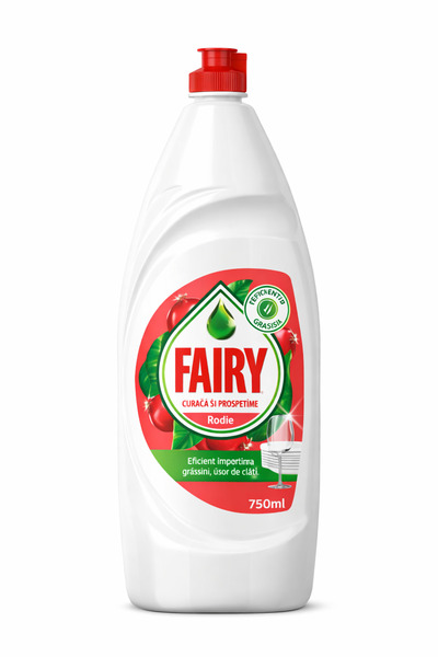 Fairy Detergent de vase Rodie, 750 ml, degresare puternică, curățare eficientă