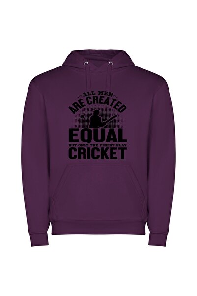 iLovePrints Elite Cricket Collection Φούτερ με κουκούλα σε χρώμα Μωβ