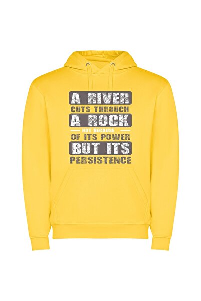 iLovePrints Mighty Rock's Endurance Φούτερ με κουκούλα σε χρώμα Κίτρινο