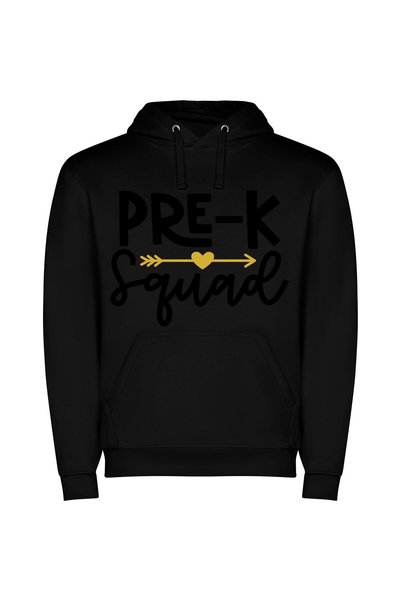 iLovePrints Pre-K Squad Logo Φούτερ με κουκούλα σε χρώμα Μαύρο