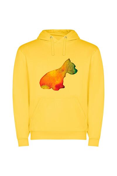 iLovePrints Flaming Corgi: Digital Masterpiece Φούτερ με κουκούλα σε χρώμα Κί...