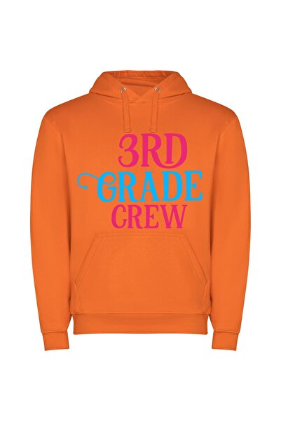 iLovePrints Grade3 Logo Print Φούτερ με κουκούλα σε χρώμα Πορτοκαλί