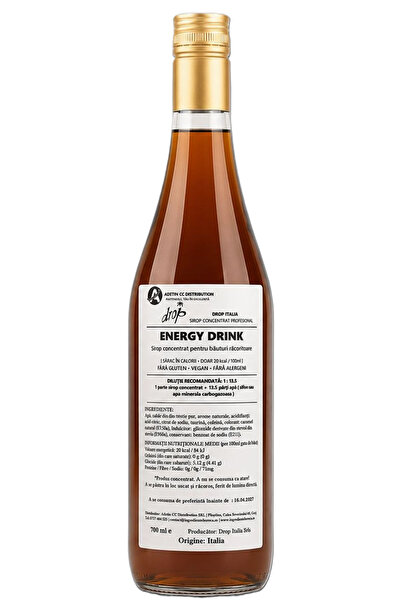 Drop Italia Sirop Concentrat Energy Drink 700ml, Dilutie 1:13.5
