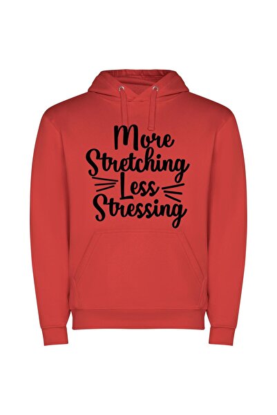 iLovePrints Serenity in Pixel Stretch Φούτερ με κουκούλα σε χρώμα Κόκκινο