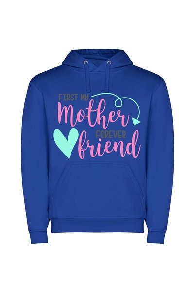 iLovePrints Everlasting Maternal Love Φούτερ με κουκούλα σε χρώμα Μπλε
