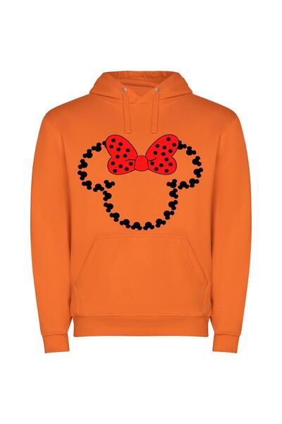 iLovePrints Minnie's Iconic Disney Style Φούτερ με κουκούλα σε χρώμα Πορτοκαλί