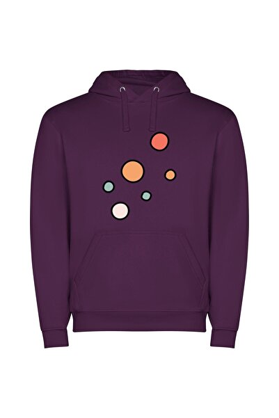 iLovePrints Colorful Dot Array Φούτερ με κουκούλα σε χρώμα Μωβ