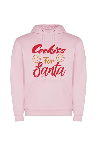 iLovePrints Sweets for Santa's Kids Φούτερ με κουκούλα σε χρώμα Ροζ