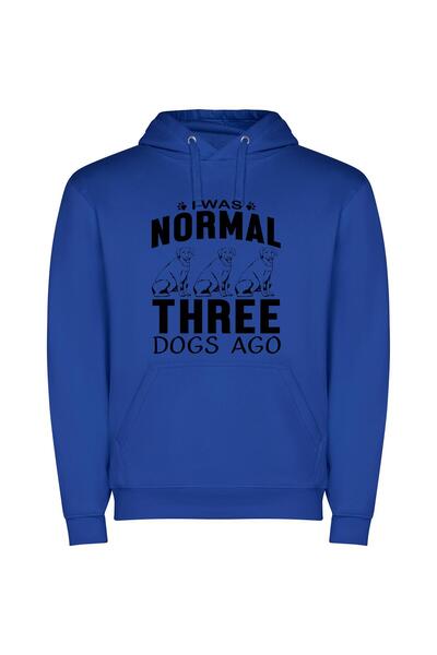 iLovePrints Norma's Fashionable Canine Trio Φούτερ με κουκούλα σε χρώμα Μπλε