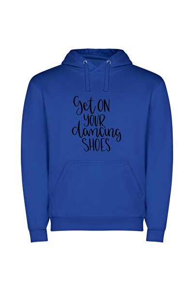 iLovePrints Chic Dance Fashion Statement Φούτερ με κουκούλα σε χρώμα Μπλε