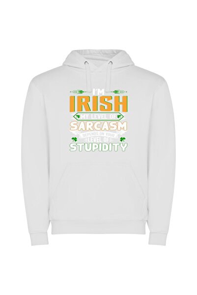 iLovePrints Irish Sarcasm: Shamrocked Sophistication Φούτερ με κουκούλα σε χρ...