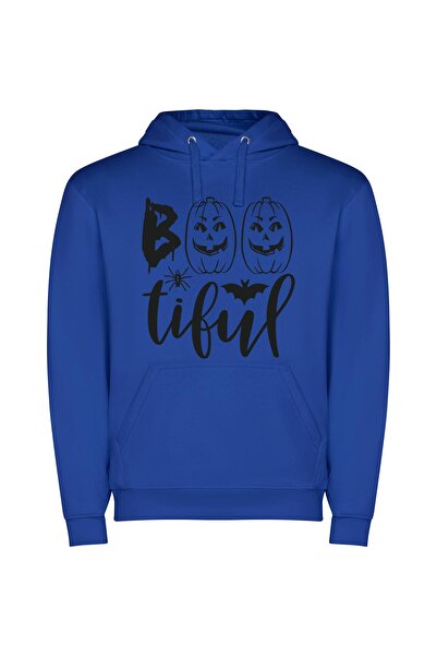 iLovePrints Mystic Jack-o'-Lanterns Φούτερ με κουκούλα σε χρώμα Μπλε