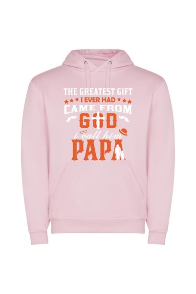 iLovePrints Papa to Dad: Evolution Φούτερ με κουκούλα σε χρώμα Ροζ