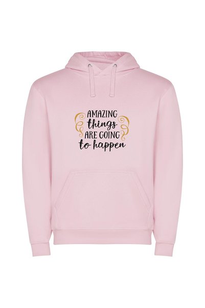 iLovePrints Endless Amazing Inspirations Φούτερ με κουκούλα σε χρώμα Ροζ