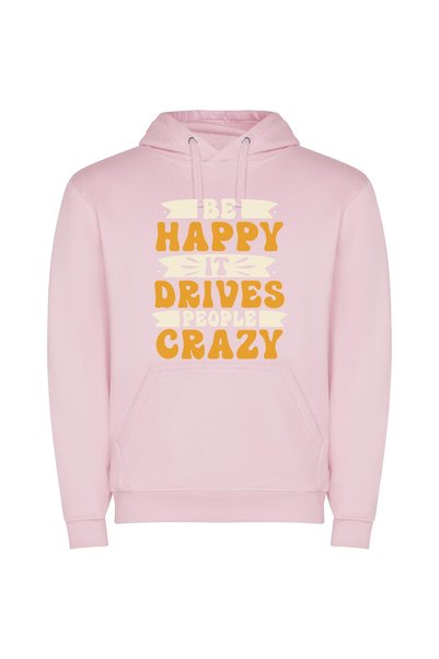 iLovePrints Blissfully Driving Others Mad Φούτερ με κουκούλα σε χρώμα Ροζ