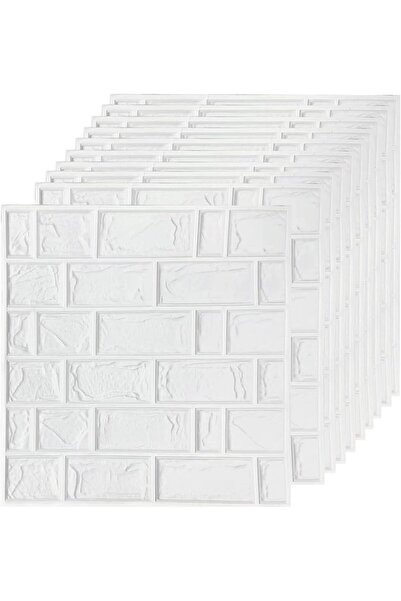Generic 30Pcs 3D Wall Sticker Wall Panels White Brick Wallpaper Self-Adhesive...