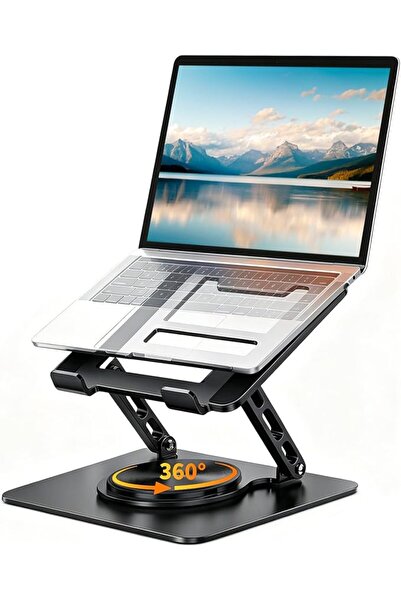 Yoawllty Adjustable Laptop Stand for Desk Ergonomic Riser with 360° Rotating ...