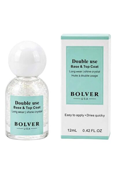 Bolver Top Coat Crystal Shine for Nail Polish Protection by Poulfer - 12ml