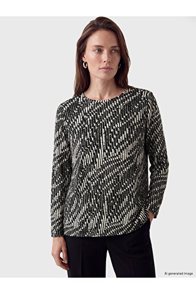 LC Waikiki Beige Crew Neck Patterned Women's T-Shirt